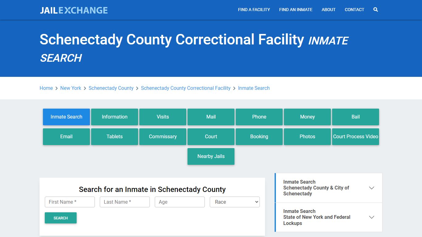 Schenectady County Correctional Facility Inmate Search