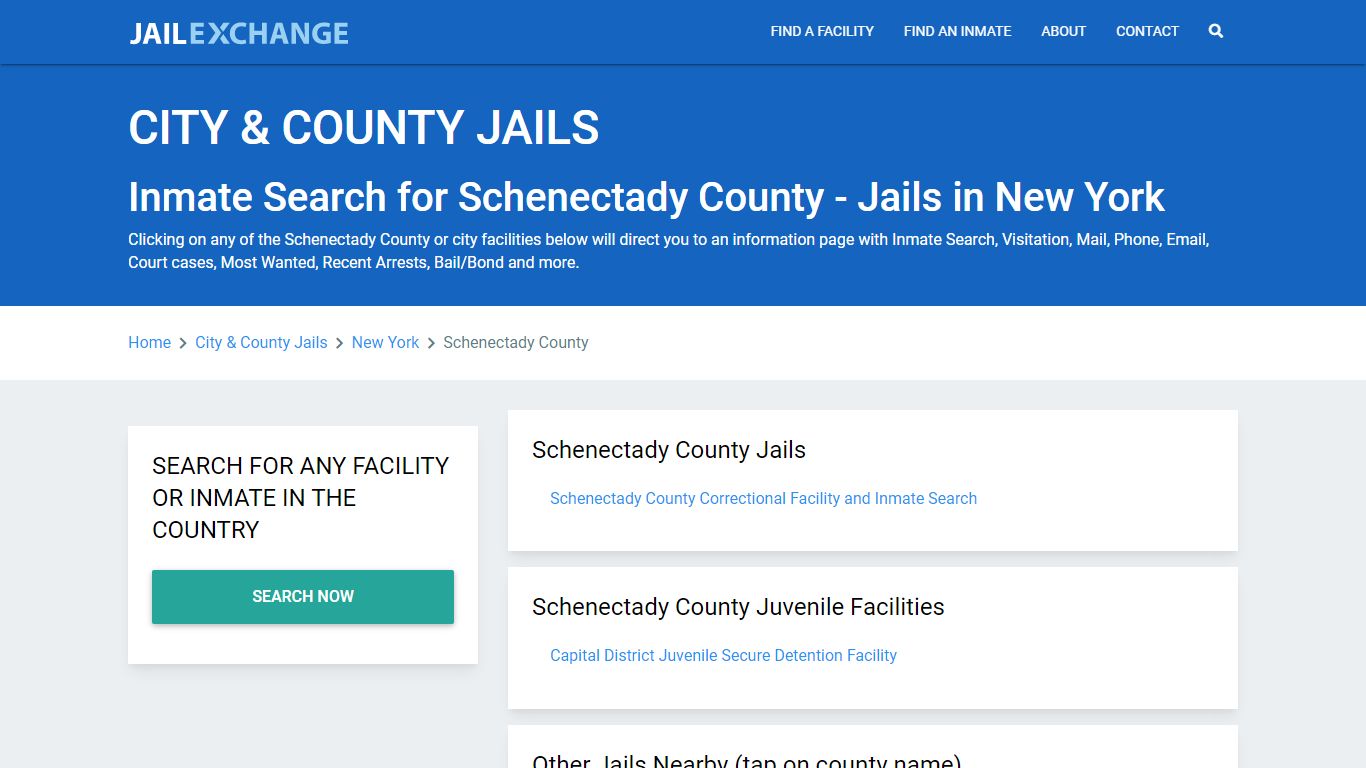 Inmate Search for Schenectady County | Jails in New York - Jail Exchange